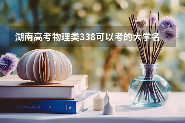 湖南高考物理类338可以考的大学名单参考