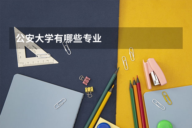 公安大学有哪些专业