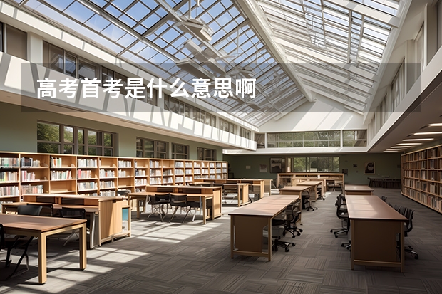 高考首考是什么意思啊