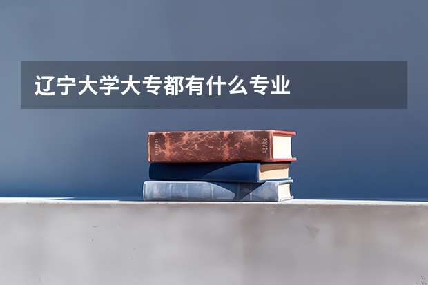 辽宁大学大专都有什么专业