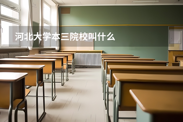 河北大学本三院校叫什么