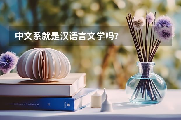 中文系就是汉语言文学吗？