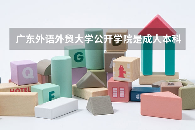 广东外语外贸大学公开学院是成人本科吗