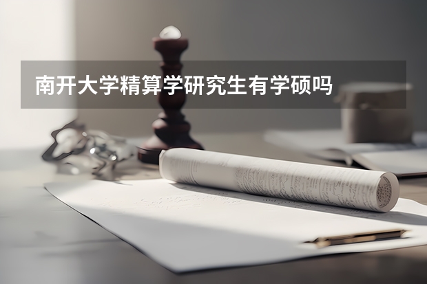 南开大学精算学研究生有学硕吗