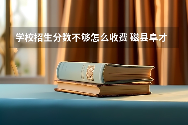学校招生分数不够怎么收费 磁县阜才学校校长的决定，一个不够分数的学生要进学校就要叫元的费用，谁能解释？？？