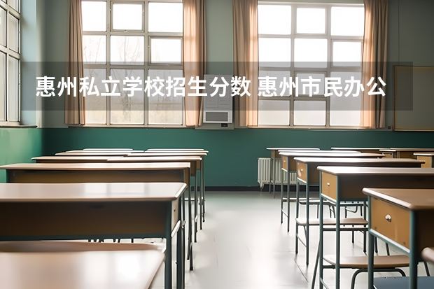 惠州私立学校招生分数 惠州市民办公费生录取分数线是多少