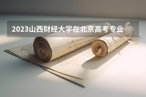 2023山西财经大学在北京高考专业招了多少人