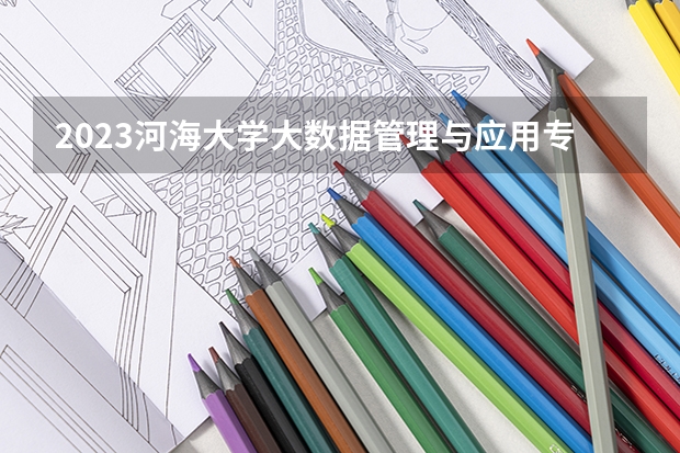 2023河海大学大数据管理与应用专业录取分数 河海大学大数据管理与应用专业往年录取分数参考