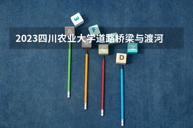 2023四川农业大学道路桥梁与渡河工程专业录取分数 四川农业大学道路桥梁与渡河工程专业往年录取分数参考