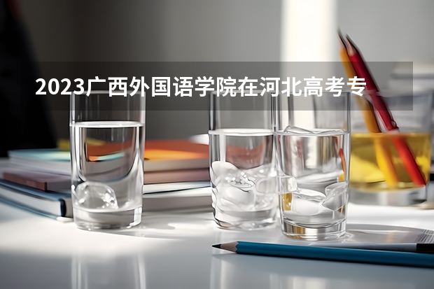 2023广西外国语学院在河北高考专业招了多少人