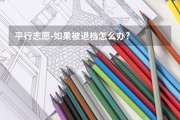 平行志愿-如果被退档怎么办?